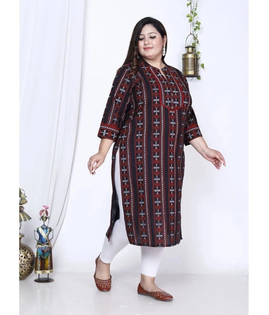 Swasti Cotton Printed Straight Womens Kurti - Black ( Pack of 1 ) - None