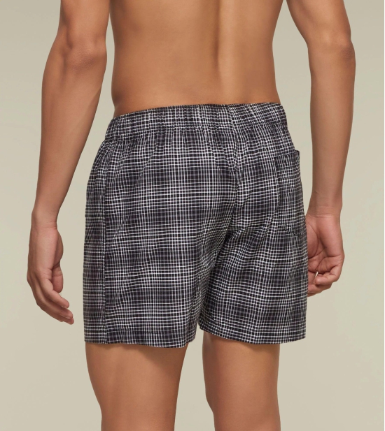 Checkmate Combed Cotton Boxers Monochrome L