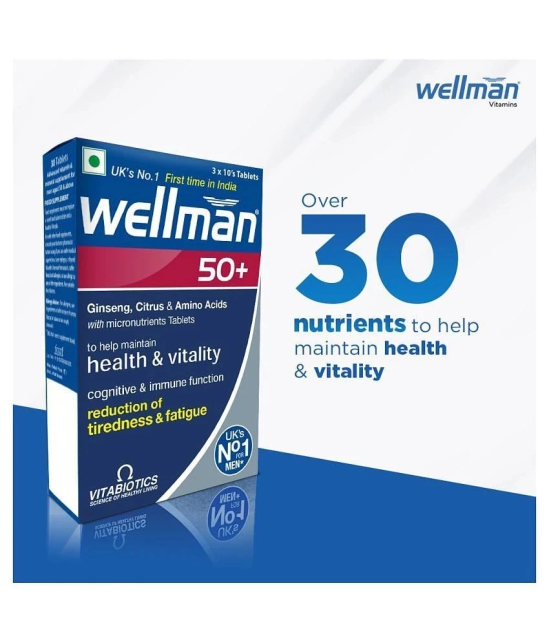 Wellman 50  Tablets For Men Multivitamin 30 no.s Multivitamins Tablets