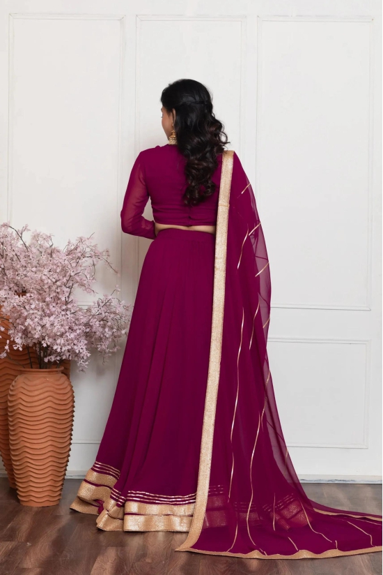 Cocktail Violet Lehenga Set-S