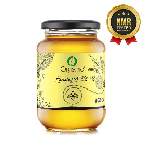 Raw Acacia Honey (500 g) - NMR Tested, Kashmir Valley-500 g (Glass Jar)