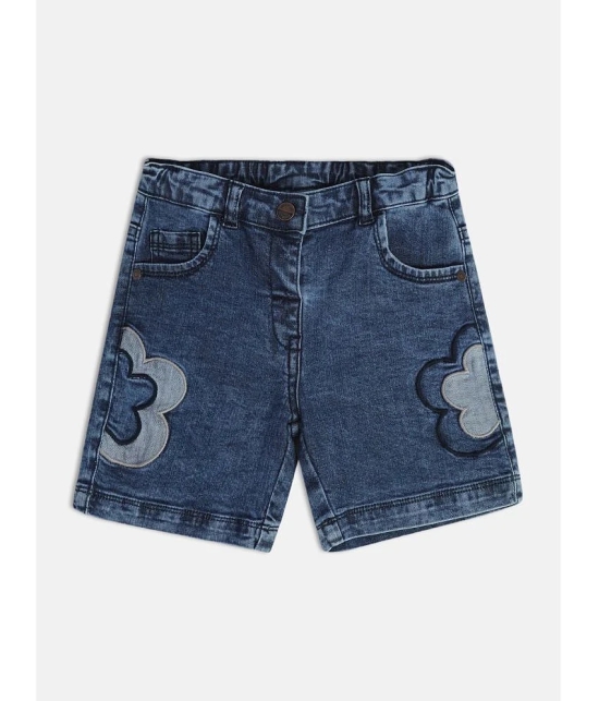 MINI KLUB - Blue Cotton Girls Shorts ( Pack of 1 ) - None