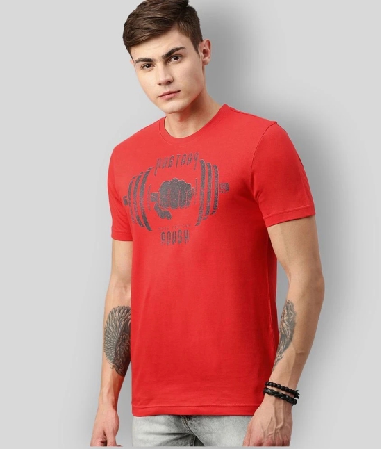 Huetrap - Red Cotton Regular Fit  Mens T-Shirt ( Pack of 1 ) - None