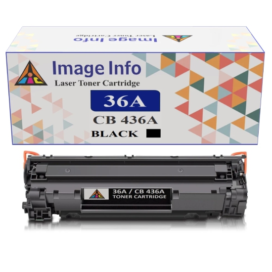 ImageInfo 36A Black Toner Cartridge for HP CB436A Compatible.-BLACK