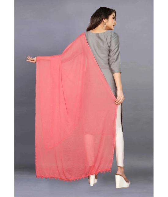 JULEE - Peach Chiffon Womens Dupatta - ( Pack of 1 ) - Peach