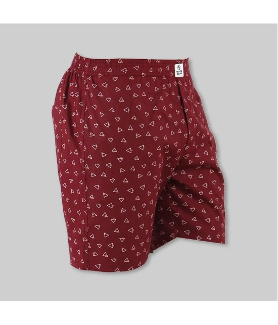 Supersquad Pack of 1 Cotton Mens Boxer- ( Burgandy ) - None