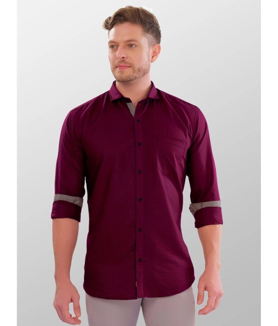 VERTUSY - Maroon 100% Cotton Regular Fit Men's Casual Shirt ( Pack of 1 ) - None