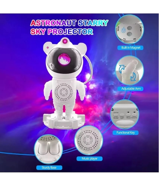 COREGENIX ASTRONAUT 5 W Bluetooth Speaker Bluetooth V 5.1 with USB,LED lights Torch Playback Time 8 hrs White - White