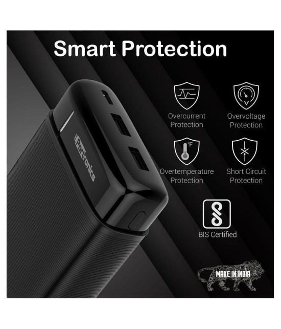 Portronics POR-1113 20000 -mAh Li-Polymer Power Bank Black - Black