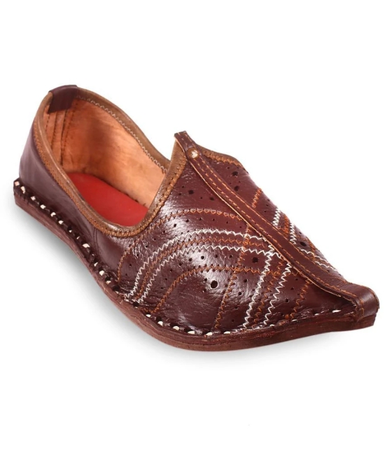 Apratim Brown Mens Jutti - None