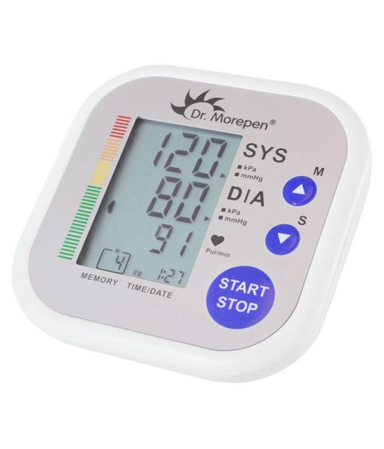 Dr. Morepen BP02 Automatic Upper Arm Blood Pressure Monitor (White)