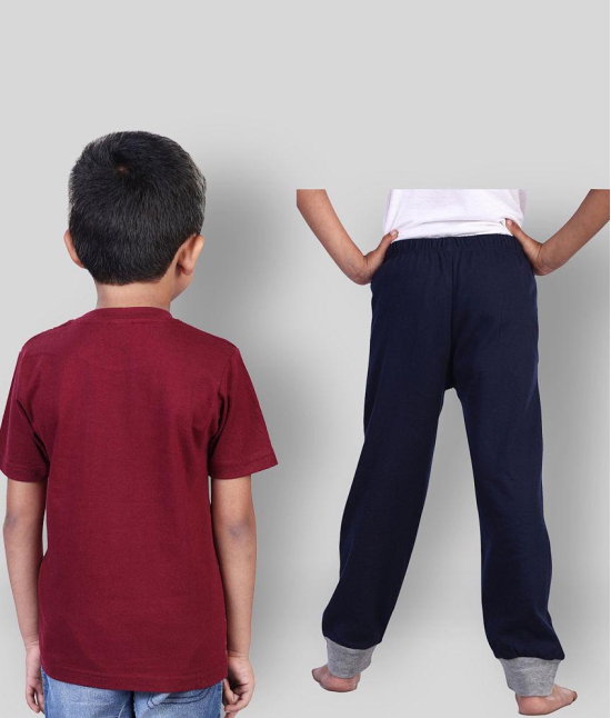 JILZ - Multi Cotton Boy's T-Shirt & Trackpants ( Pack of 3 ) - None