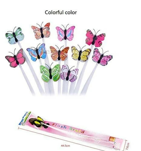 Decorative LED Butterfly Shaped Hair Pins (Pack Of 8)