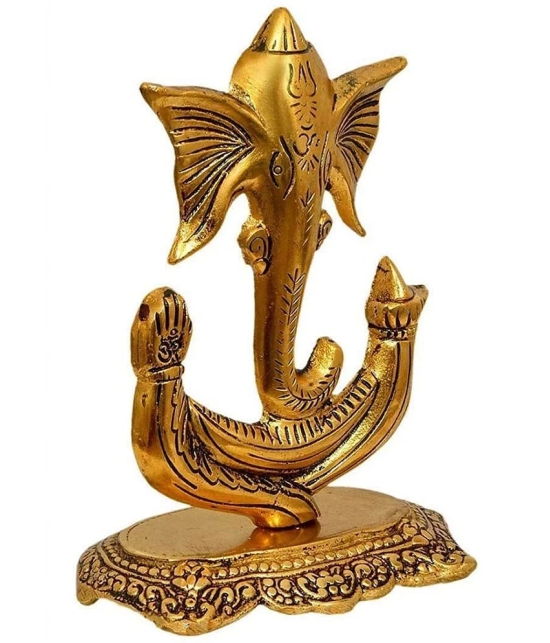 VARKAUS - Brass Lord Ganesha Idol ( 17 cm )