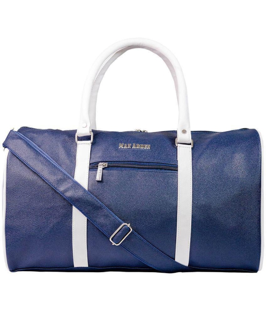 Man Arden - Blue Leather Duffle Bag - Onesize