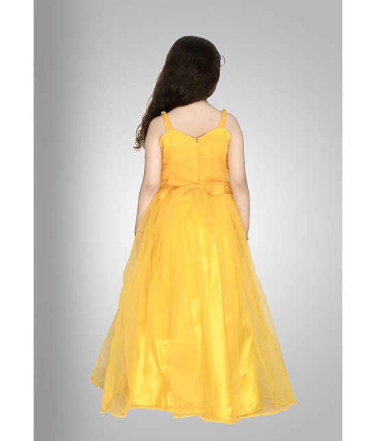 Arshia Fashions - Yellow Net Girls Gown ( Pack of 1 ) - None