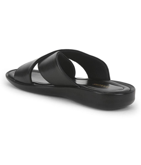 Liberty - Black Men's Leather Slipper - None