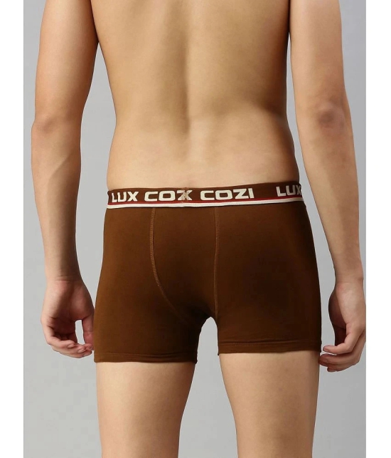 Lux Cozi - Multicolor Cotton Blend Mens Trunks ( Pack of 3 ) - None