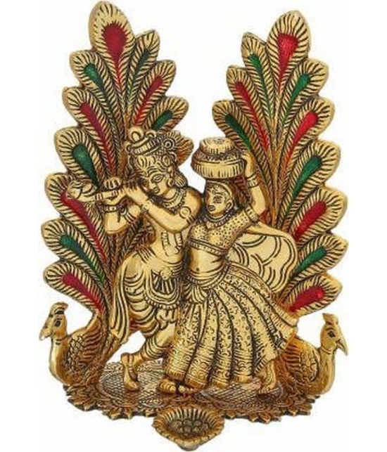 Handa - Brass Radha Krishna Idol ( 18 cm )