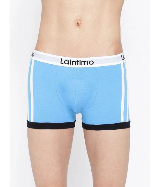 La Intimo Blue Cotton Mens Trunks ( Pack of 1 ) - None