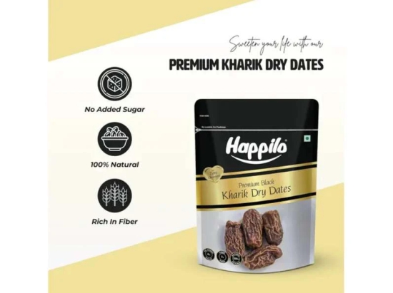 Happilo Premium Black Kharik Dry Dates Chuhara 500g Value Pack