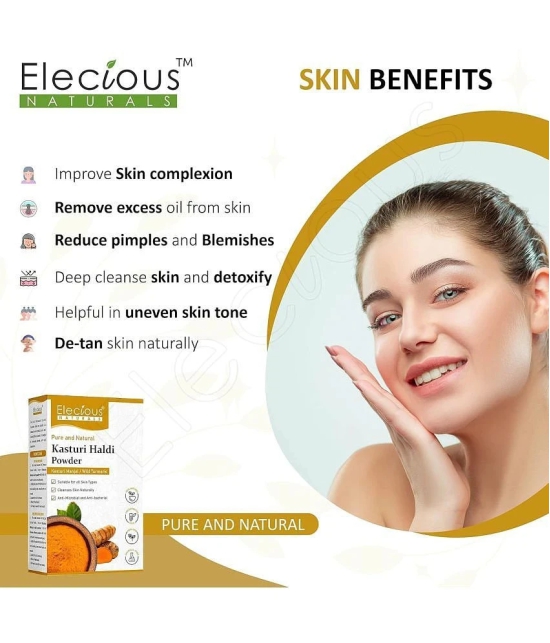 Elecious Kasturi Haldi Powder for face (100 grams)| 100% Natural, Chemical-free, Perseverative-free