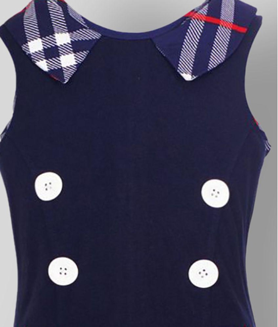 Naughty Ninos - Navy Cotton Blend Girl's A-line Dress ( Pack of 1 ) - None