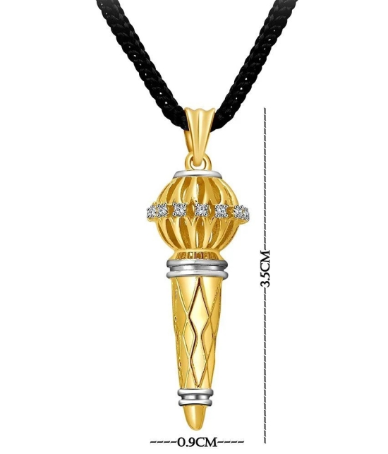 Vighnaharta Gold Alloy Traditional Pendant Without Chain