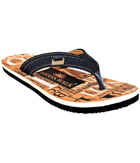 GRASS WALK Tan Mens Thong Flip Flop - None