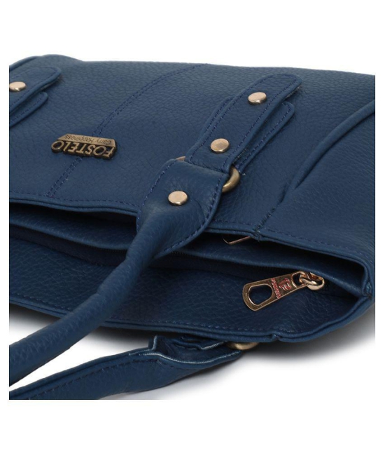 Fostelo - Blue  PU Shoulder Bag - Blue