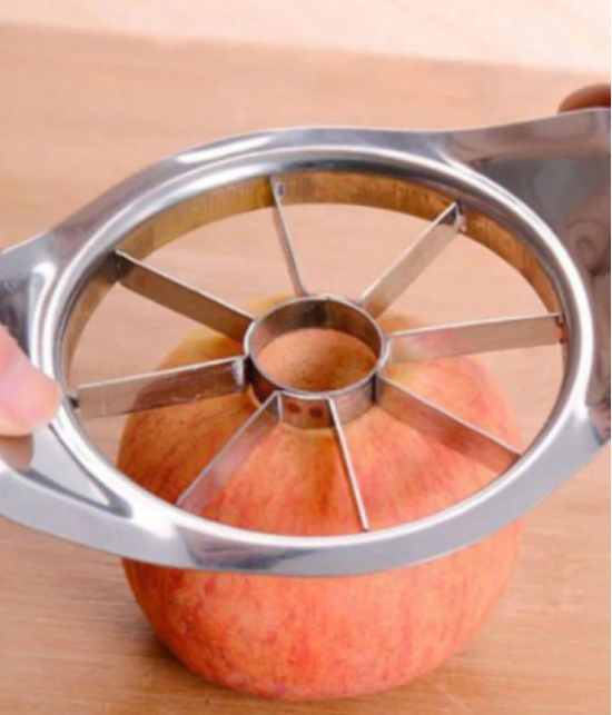 HOMETALES - Silver Stainless Steel Combo Of 1U Pizza Cutter 1U Apple Cutter ( Set of 2 ) - Silver