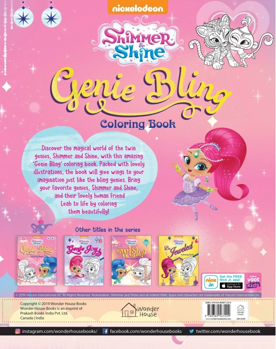 Genie Bling: Coloring Book for Kids (Shimmer & Shine)