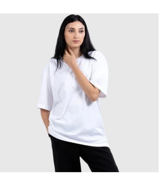 PP Kurtis - White Cotton Loose Fit Womens T-Shirt ( Pack of 1 ) - None