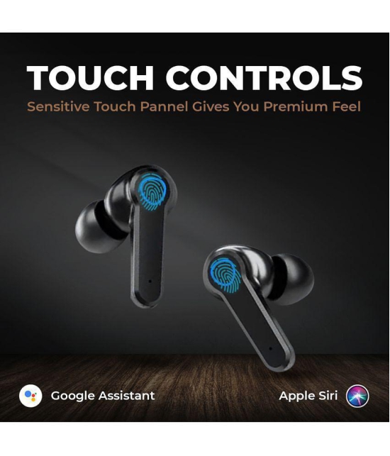 Tecsox Max19 Airbuds In Ear Bluetooth Earphone 5 Hours Playback Bluetooth IPX4(Splash Proof) Powerfull Bass -Bluetooth V 5.1 Black