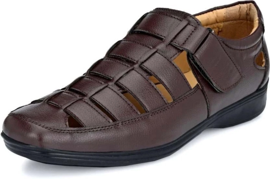 WUGO::Latest Trendy Men Faux Leather Sandals|Brown Outdoor Sandal For Mens & Boys (Free Home Delivery)