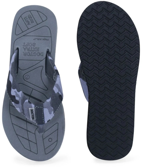 DOCTOR EXTRA SOFT - Grey Mens Thong Flip Flop - None