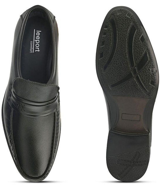 Leeport - Black Men's Slip On Formal Shoes - 9