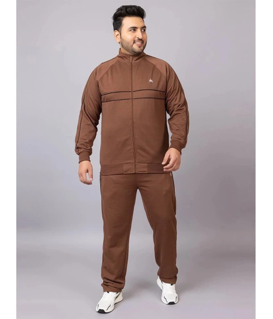 YHA Rust Fleece Regular Fit Mens Tracksuit ( Pack of 1 ) - None