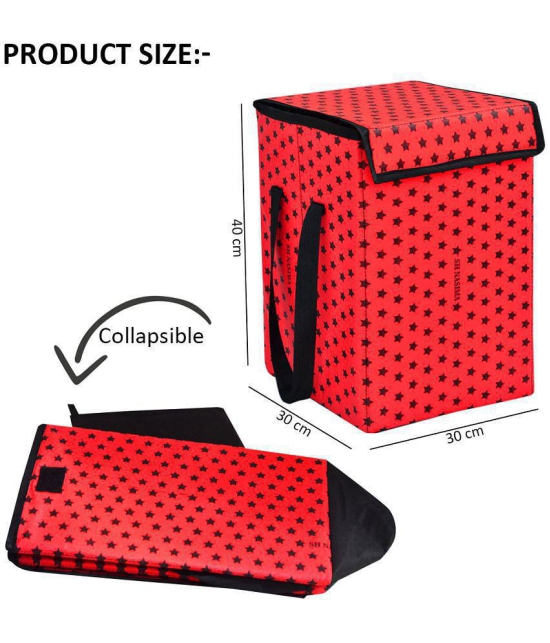 SH NASIMA Laundry Star Printed 45 L - Red Laundry Bag