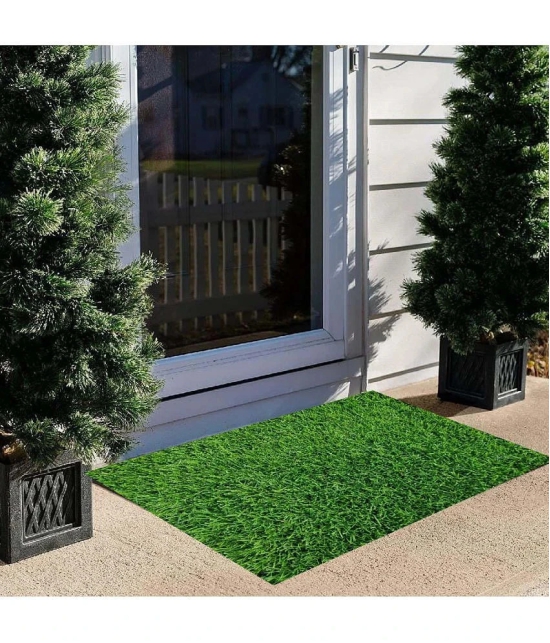 Revexo - Anti-skid Plastic Door Mat ( 40 X 60 cm ) Single - Green - Green