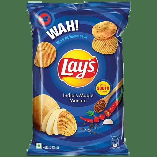 Lays Potato Chips - India's Magic Masala Flavour, Crunchy Snacks, 157 G