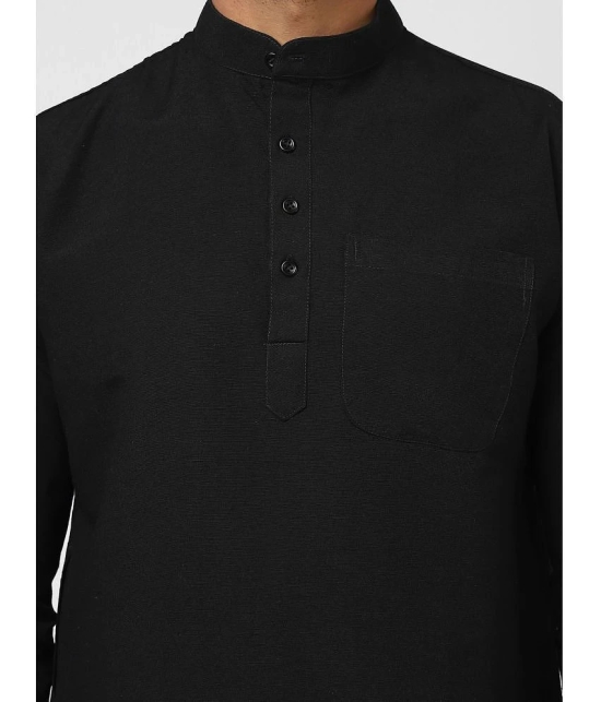 DESHBANDHU DBK - Black Cotton Mens Regular Kurta ( Pack of 1 ) - None