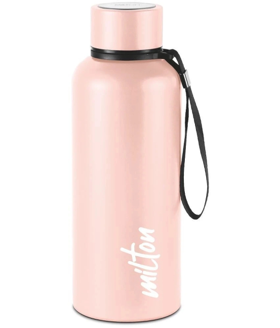 Milton Aura 750 Thermosteel Bottle, 750 ml, Beige | 24 Hours Hot and Cold | Easy to Carry | Rust Proof | Leak Proof | Tea | Coffee | Office| Gym | Home | Kitchen | Hiking | Trekking | Travel