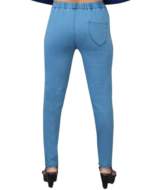 AngelFab - Denim Regular Fit Light Blue Womens Jeggings ( Pack of 1 ) - None