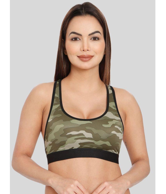 ILRASO - Green Nylon Non Padded Women's Racerback bra ( Pack of 1 ) - None