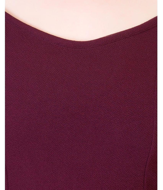 Addyvero Cotton Lycra Maroon Regular Dress - - XL