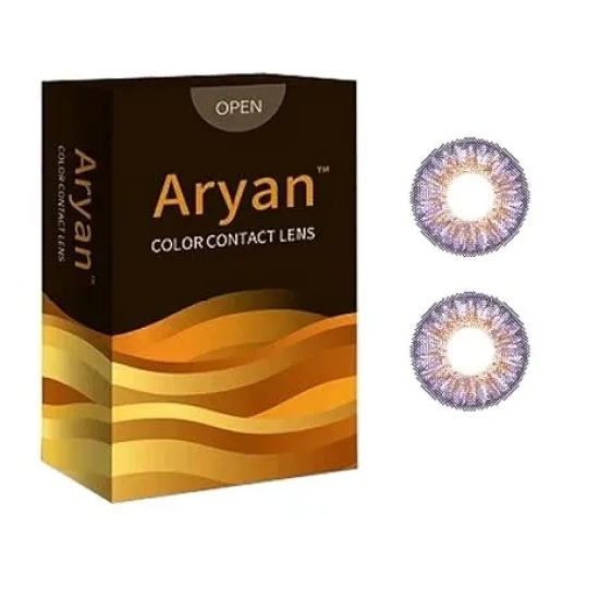 Aryan Super Premium Quarterly Disposable Color Contact lens most safest enthralling cosmetic lens for Men and Women 2 Pcs--0.25