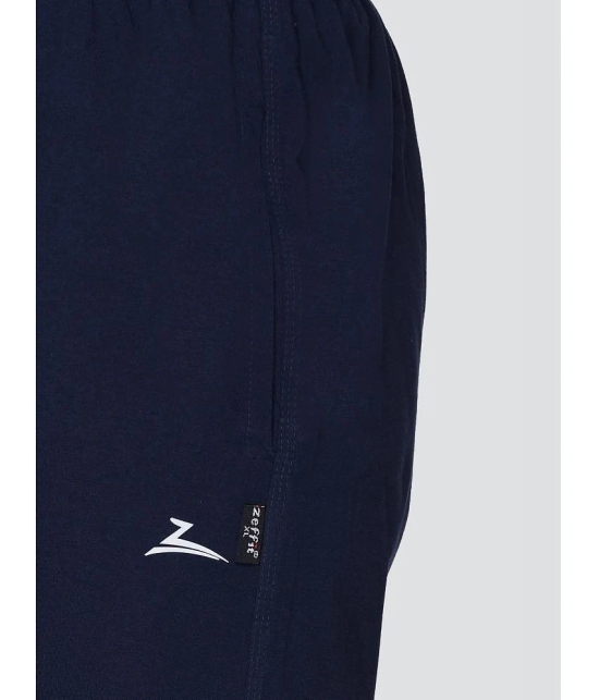 Zeffit Navy Cotton Blend Mens Sports Trackpants ( Pack of 1 ) - None