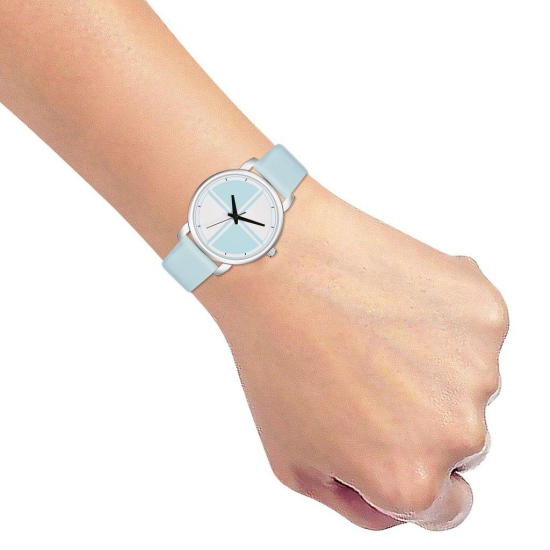 Loretta MT-360 Blue Leather Belt Slim dial Women & Girls Watch