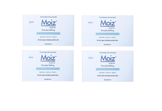 Moiz moisturizing syndet bar 75gm, PACK OF 4